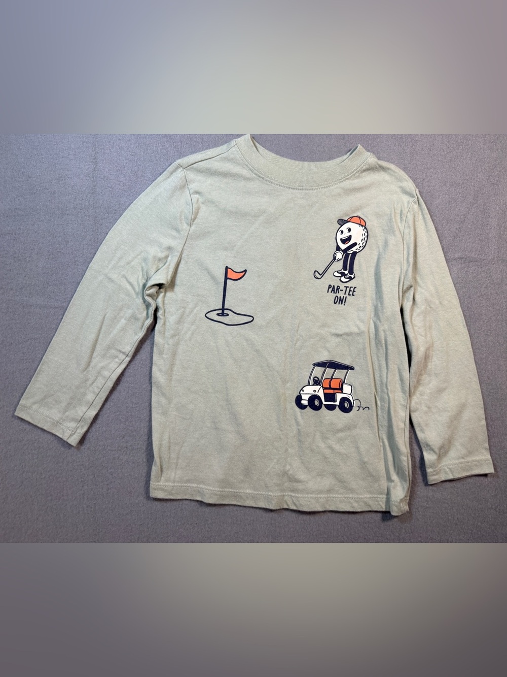 Carter's Light Sage Long-Sleeve Golf Graphic Tee
